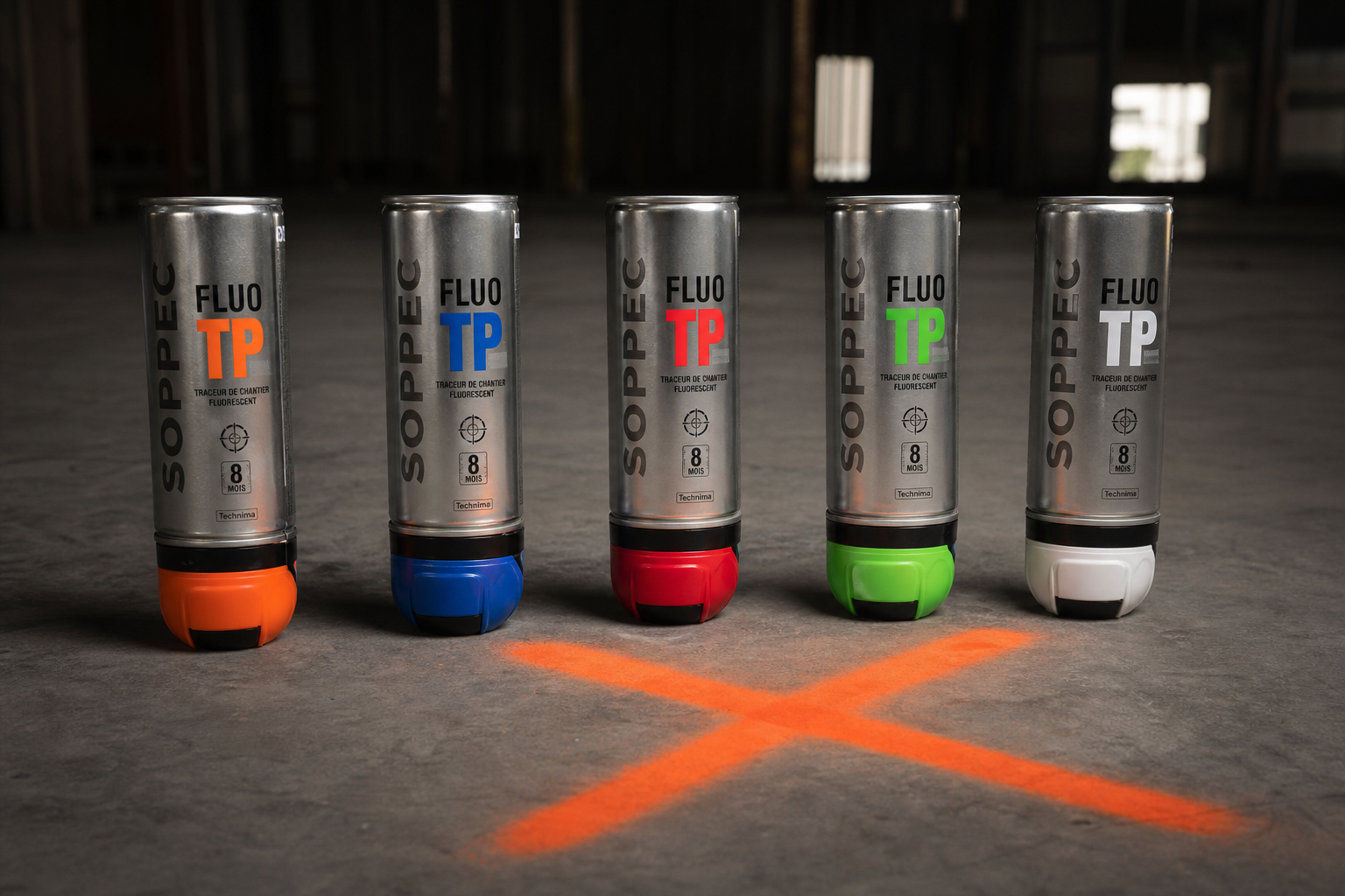 Bombes de peinture de marquage de chantier