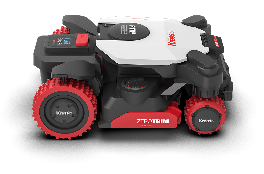 Kress EyePilot® 4×4 RTKⁿ — tondeuse robotique ½ acre, Zero Trim, 4G et sécurité Premium