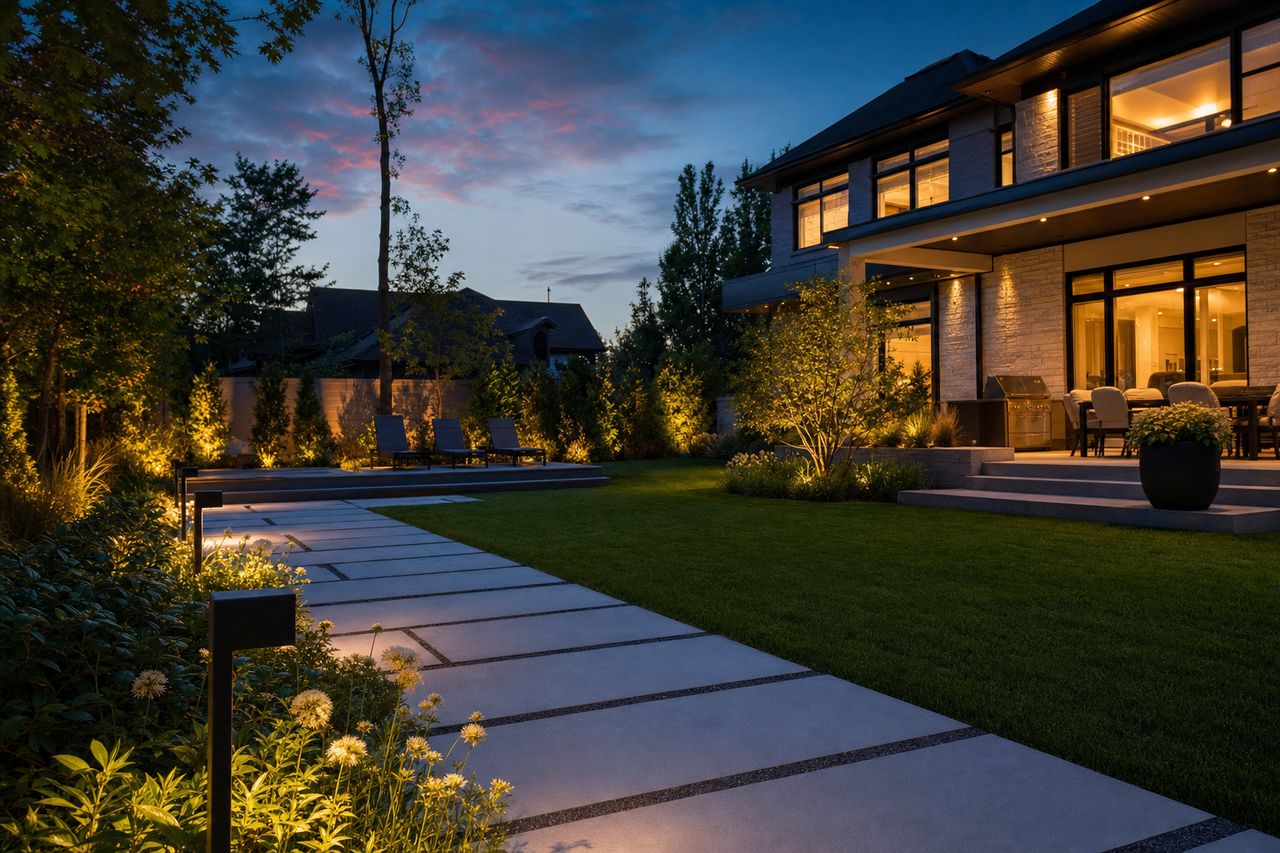 Terrasse et aménagement paysager en pavé Bolduc