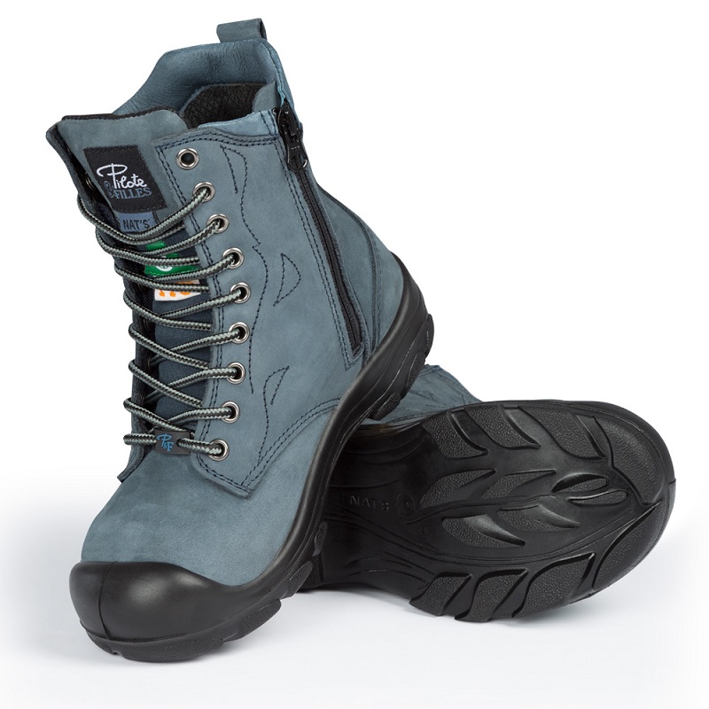 Botte 8" lacée et fermeture éclair, cuir nubuck G5-11 – Image 13