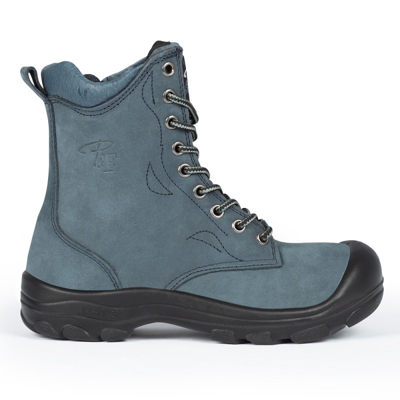 Botte 8" lacée et fermeture éclair, cuir nubuck G5-11 – Image 14