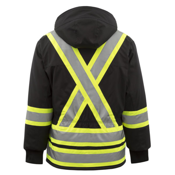 Manteau d'hiver doublé avec bandes réfléchissantes, noir(N), - Image 3