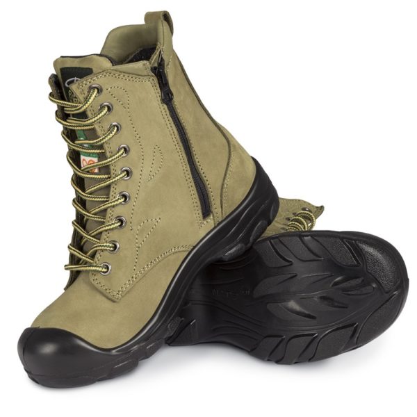 Botte 8" lacée et fermeture éclair, cuir nubuck G5-11 - Image 5