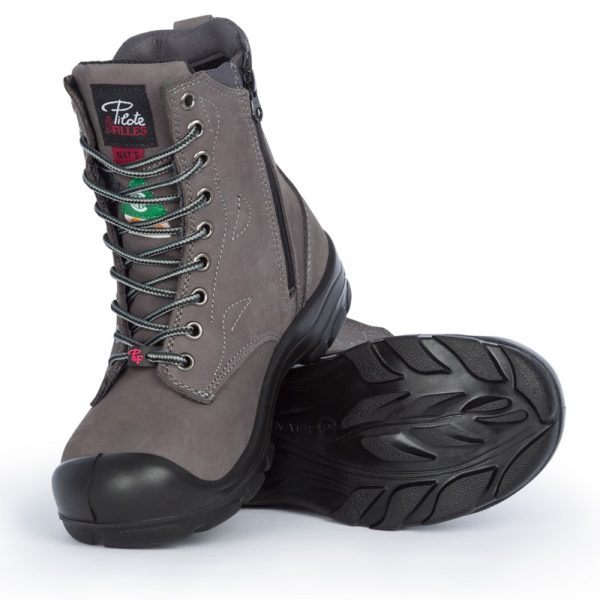 Botte 8" lacée et fermeture éclair, cuir nubuck G5-11 - Image 9