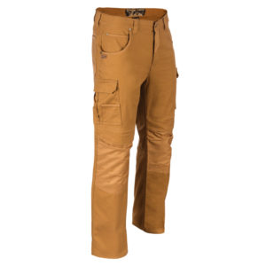 Pantalon multi-poches en tissu canvas extensible Camel  G 28-42