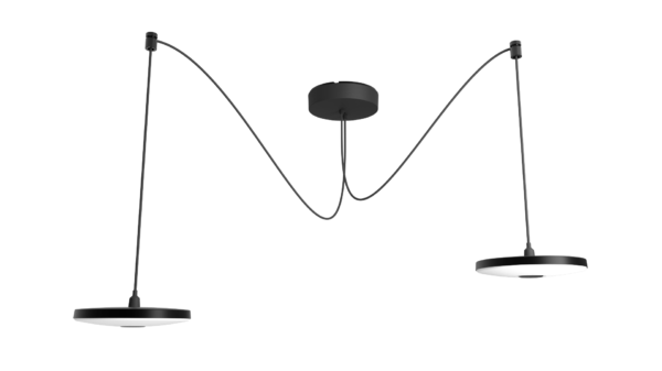 DISC PENDANT 100-230V NOIR DUO  4.5 W